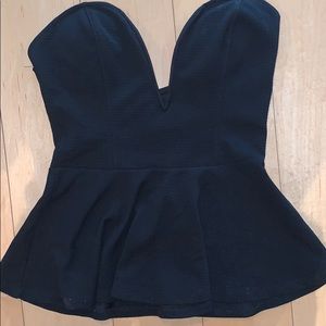 Peplum Strapless Shirt